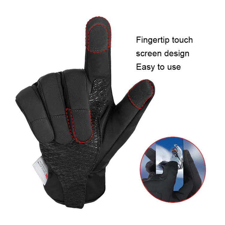 A030 Winter Skiing Glove Riding Sports Touch Screen Keep Warm Gloves, Size: XL(Black)