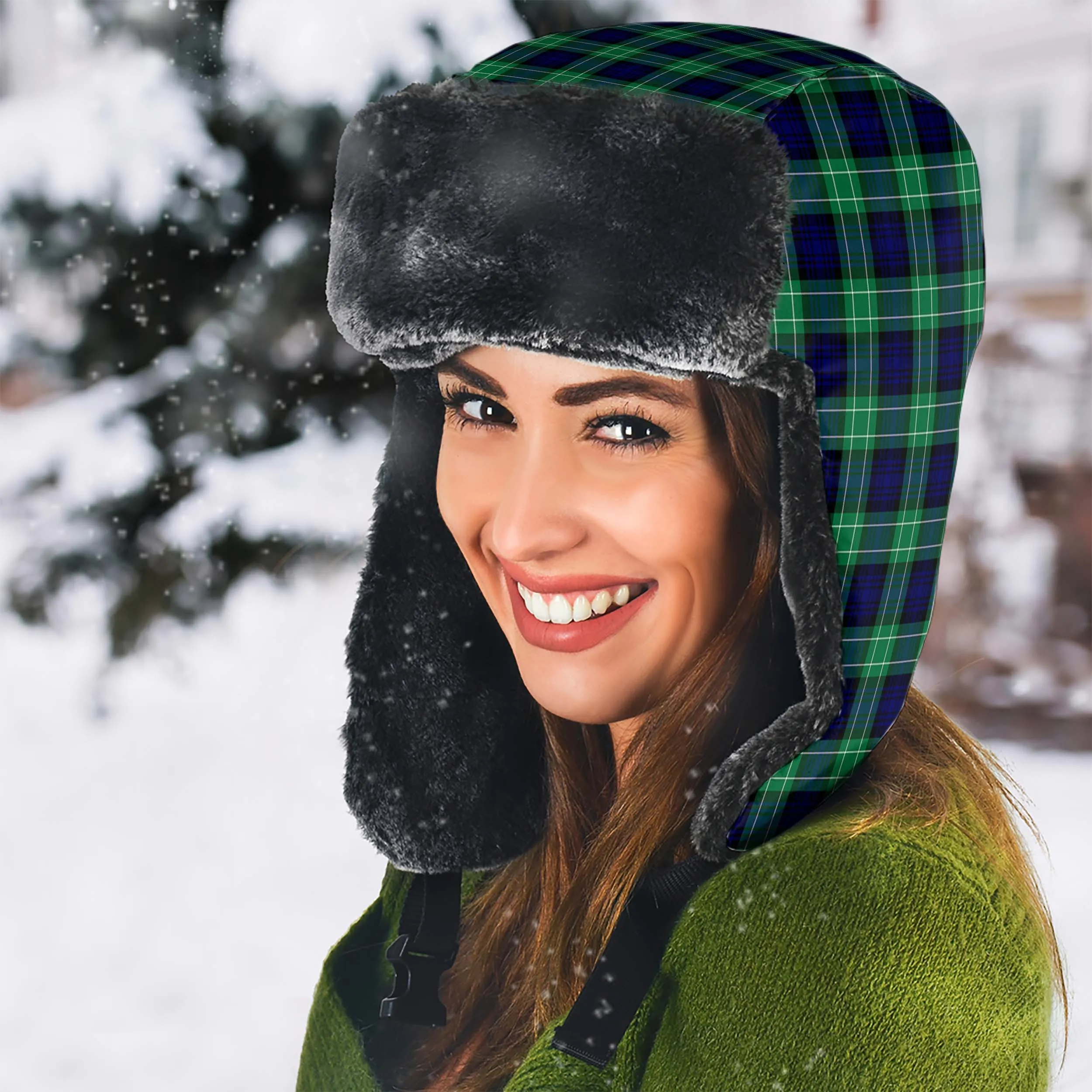 Abercrombie Tartan Winter Trapper Hat