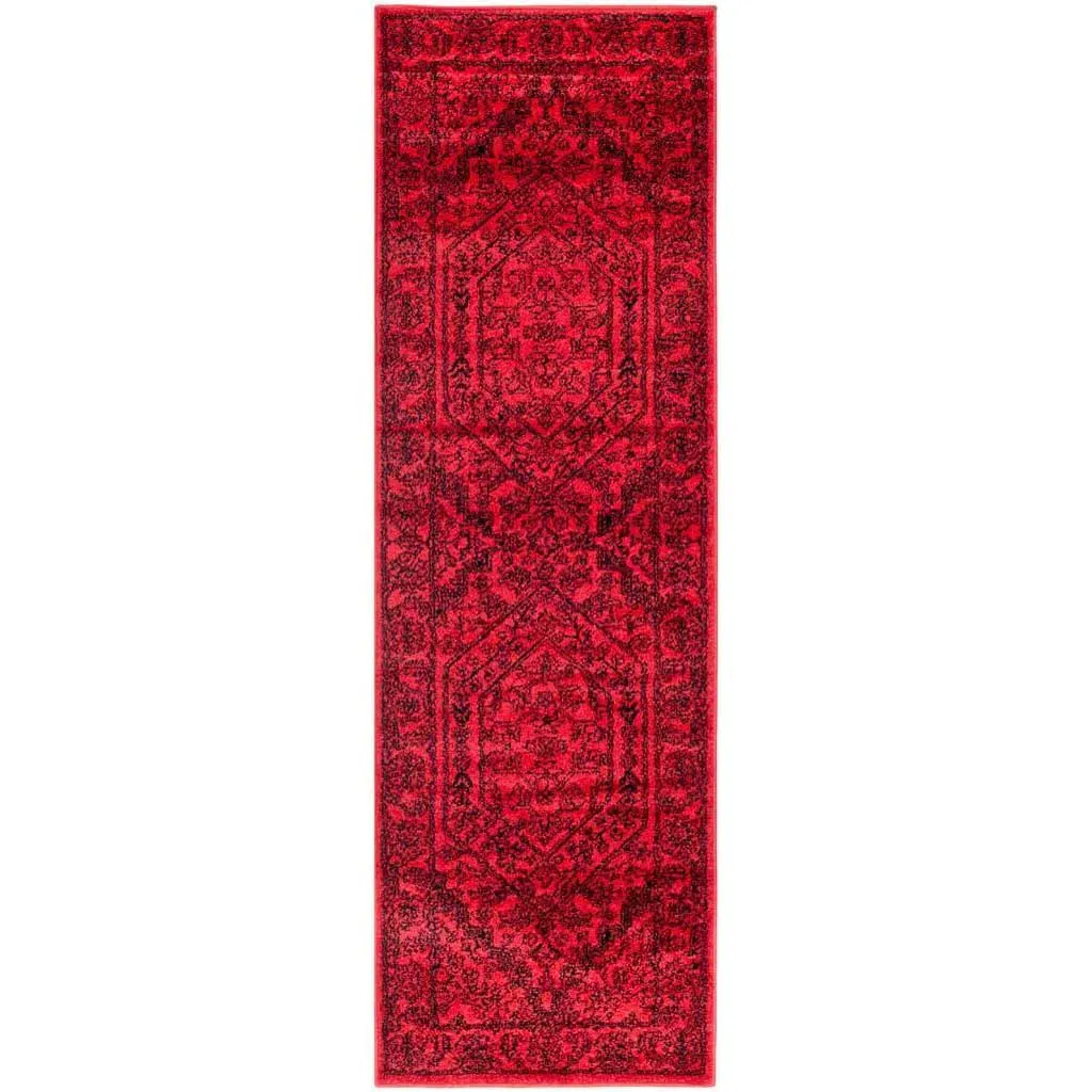 Adirondack Antique Red/Black Runner Rug