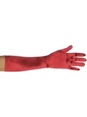 Adult Red Elbow Length Opera Gloves