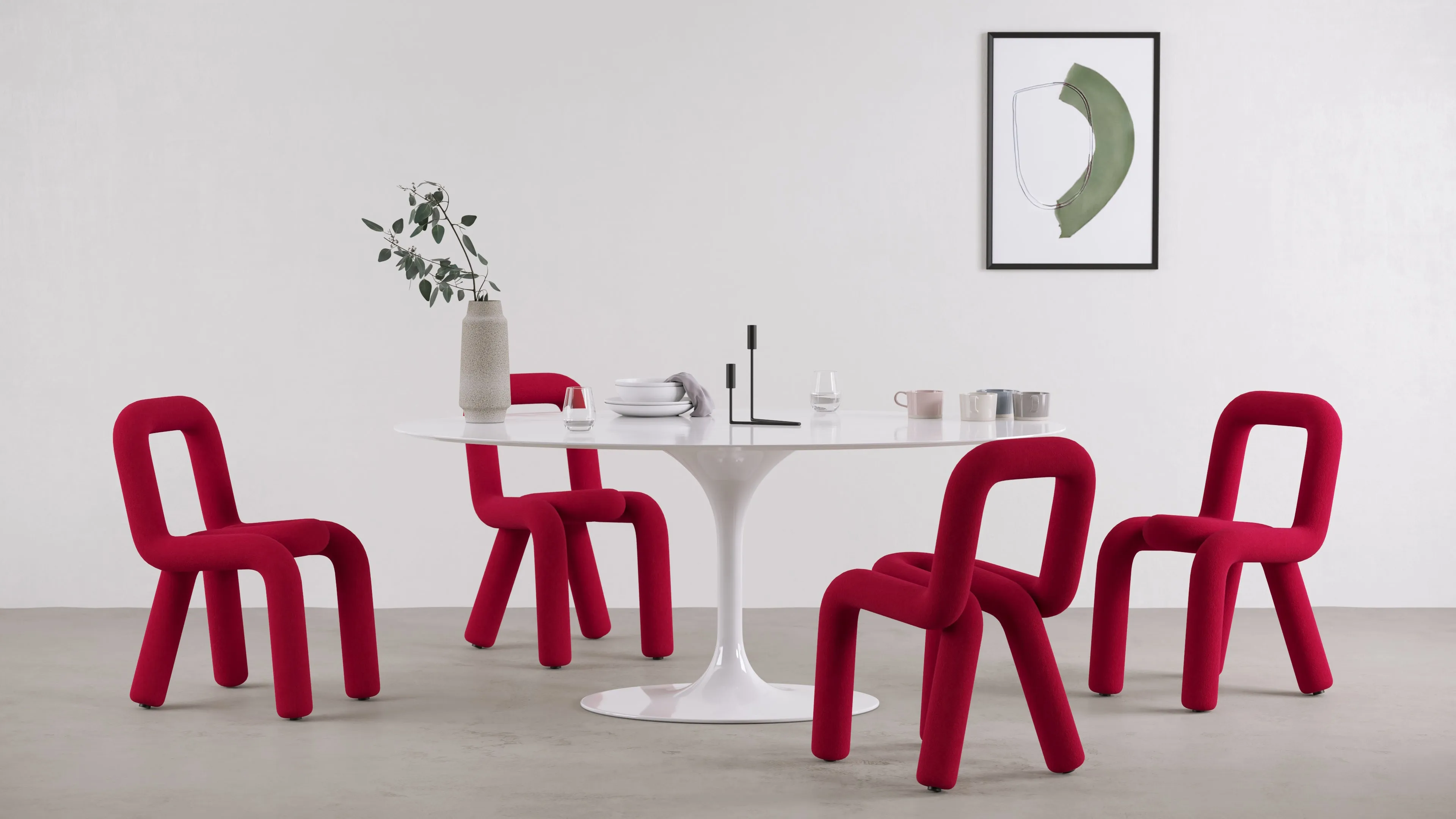 Bold - Bold Chair, Red Wool