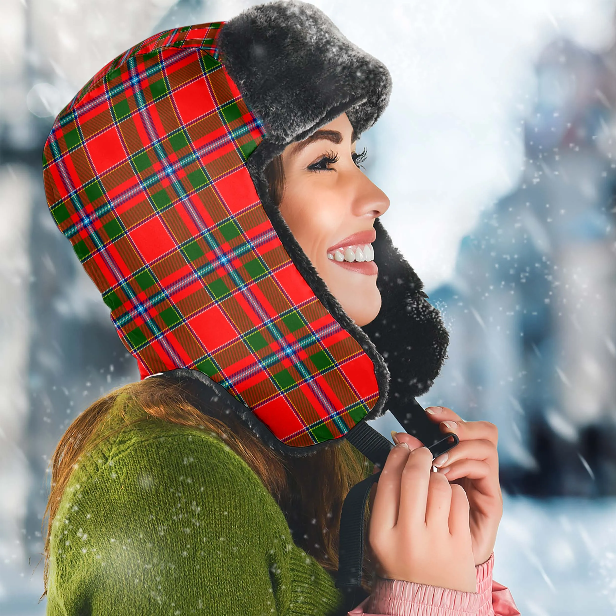 Butter Tartan Winter Trapper Hat