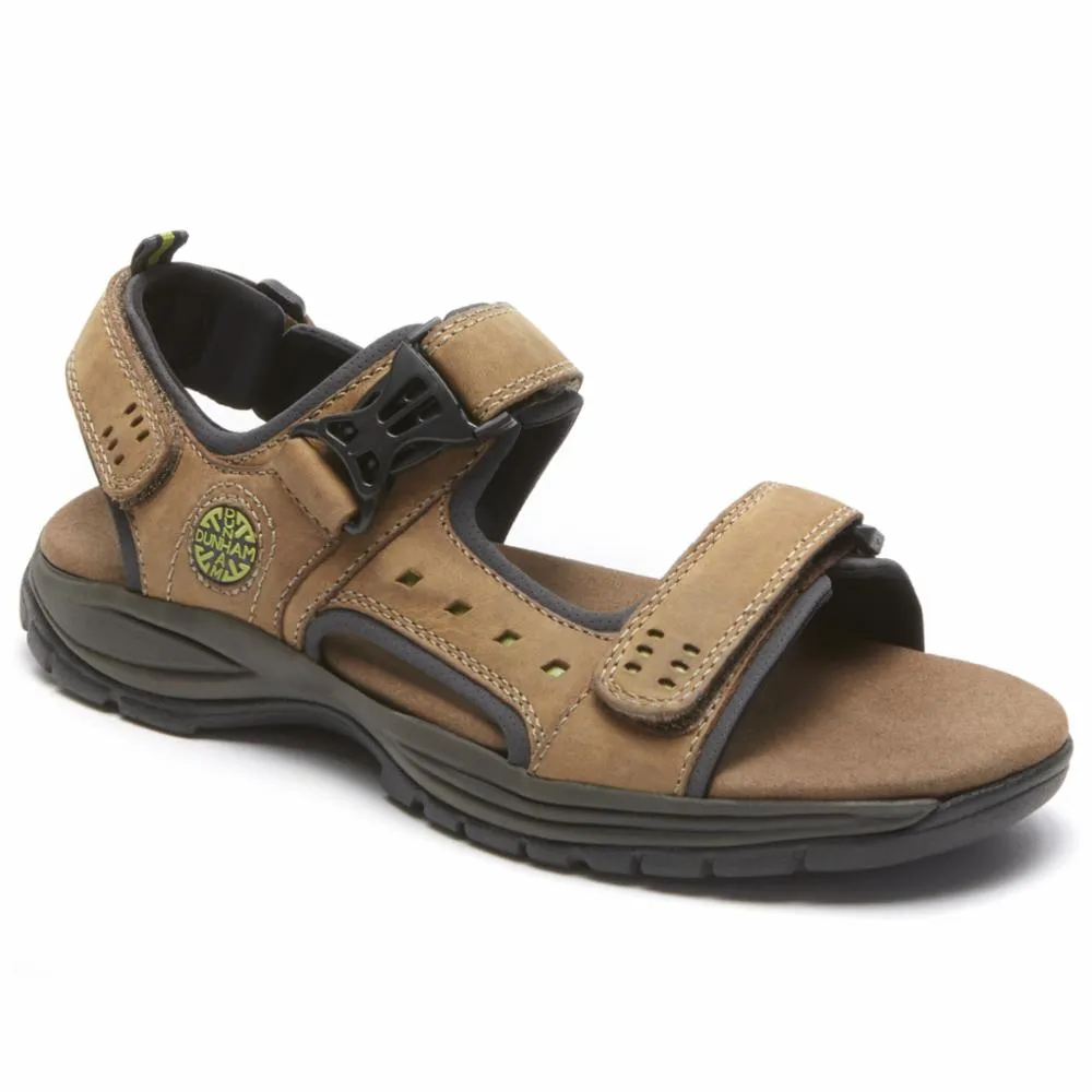 Dunham Men's Nolan Adjustable Sandal Newport Brown 4E