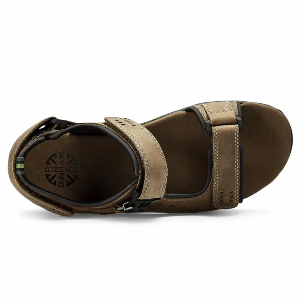 Dunham Men's Nolan Adjustable Sandal Newport Brown 4E