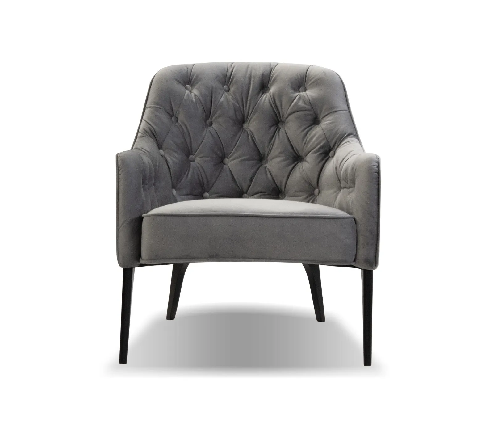 Ellington Accent Chair - Pewter Velvet Fabric