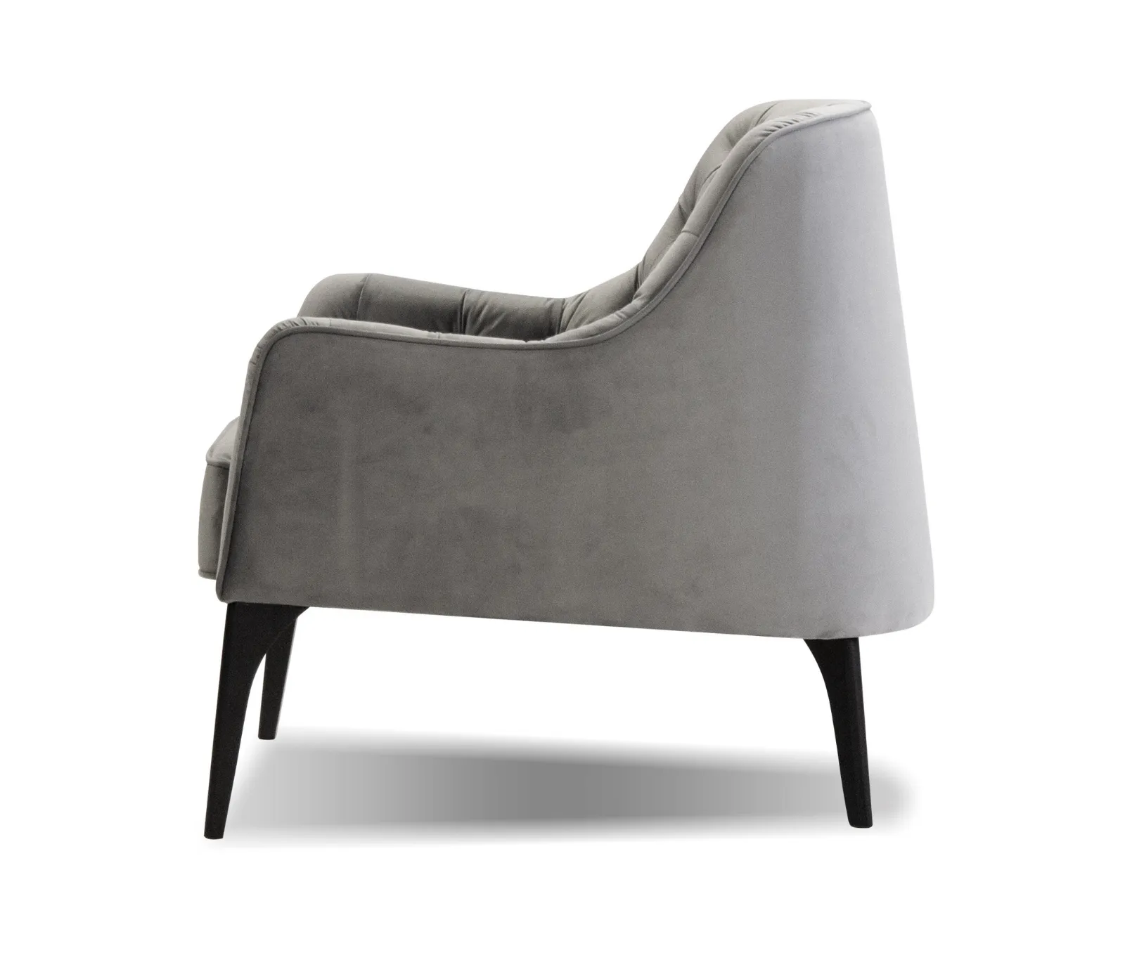 Ellington Accent Chair - Pewter Velvet Fabric