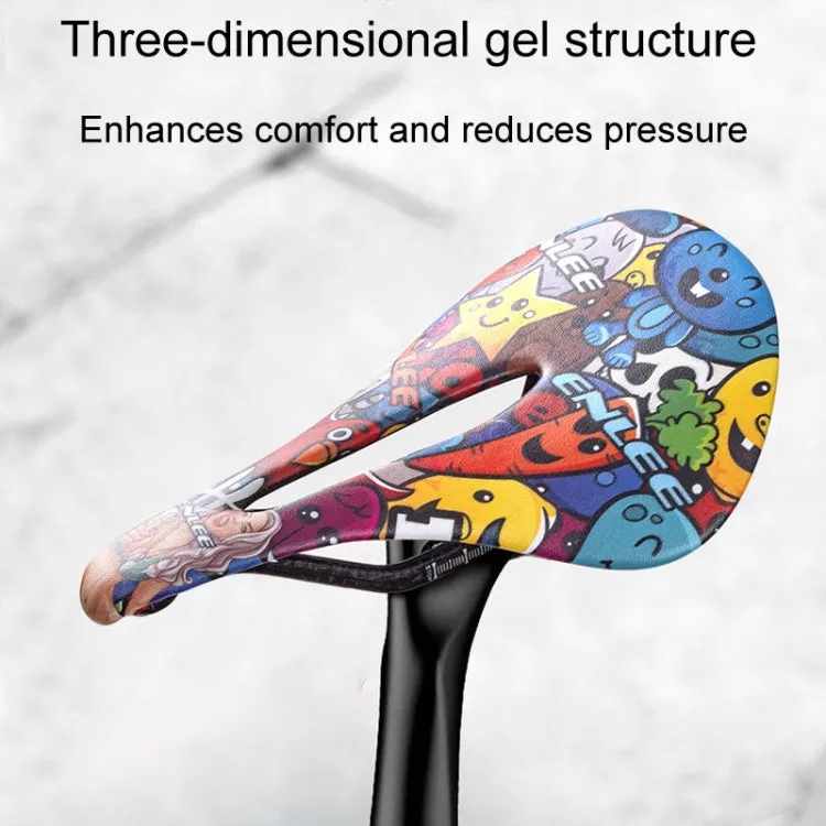 ENLEE E-ZD412 Bicycle Carbon Fiber Cushion Outdoor Riding Mountain Bike Saddle, Style: Devil