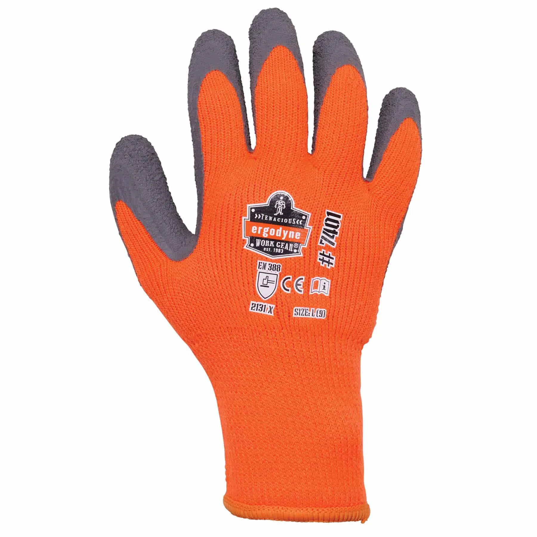 Ergodyne 17624 7401 L Orange Coated Lightweight Winter Gloves