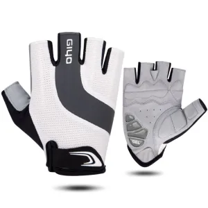 GIYO S-14 Bicycle Half Finger Gloves GEL Shock Absorbing Palm Pad Gloves, Size: XXL(Gray)