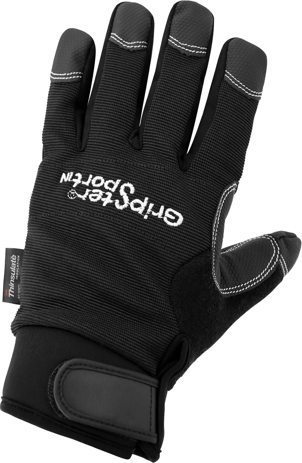 Global Glove Gripster Sport Low Temperature, Insulated and Synthetic Leather Gloves - Black