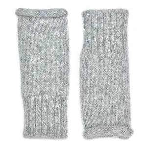 Gray Essential Knit Alpaca Gloves by SLATE   SALT