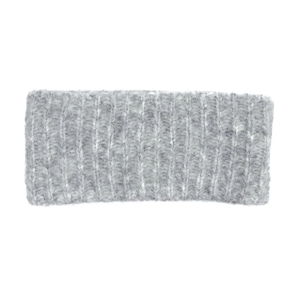 Gray Ribbed Alpaca Ear Warmer by SLATE   SALT