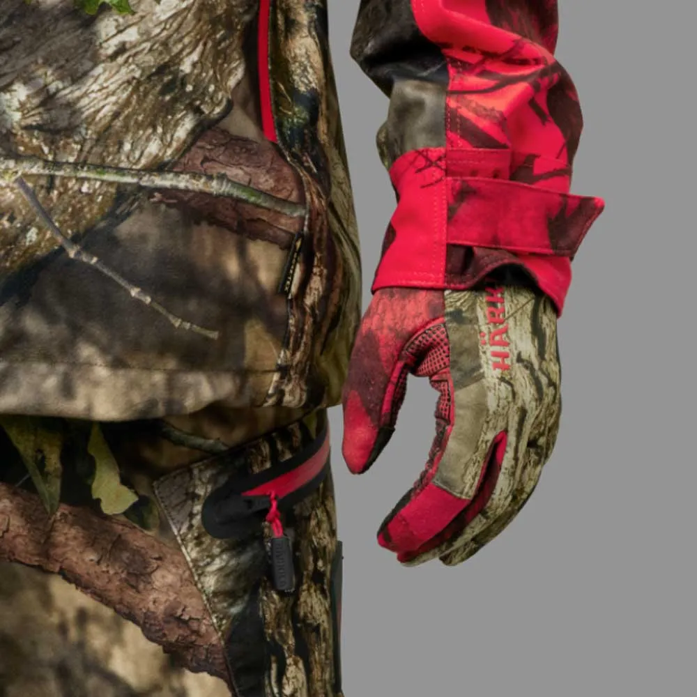 HARKILA Moose Hunter 2.0 Fleece Gloves - Mossy Oak Break-Up Country / Mossy Oak Red