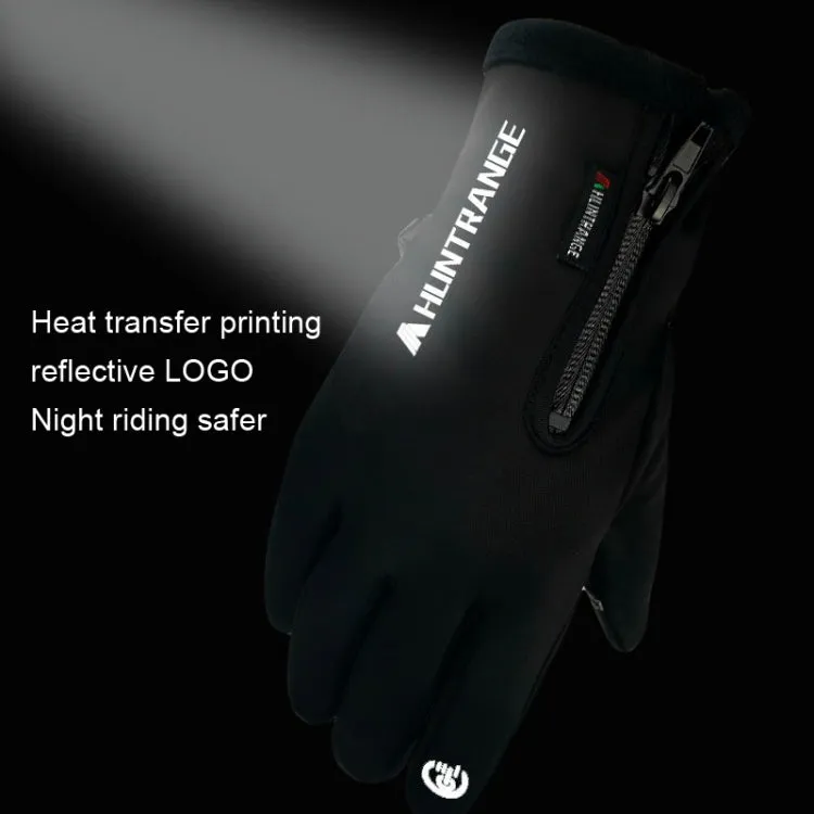 HUNTRANGE A022 Outdoor Waterproof Touch Screen Riding Keep Warm Gloves, Size: L(Gray)