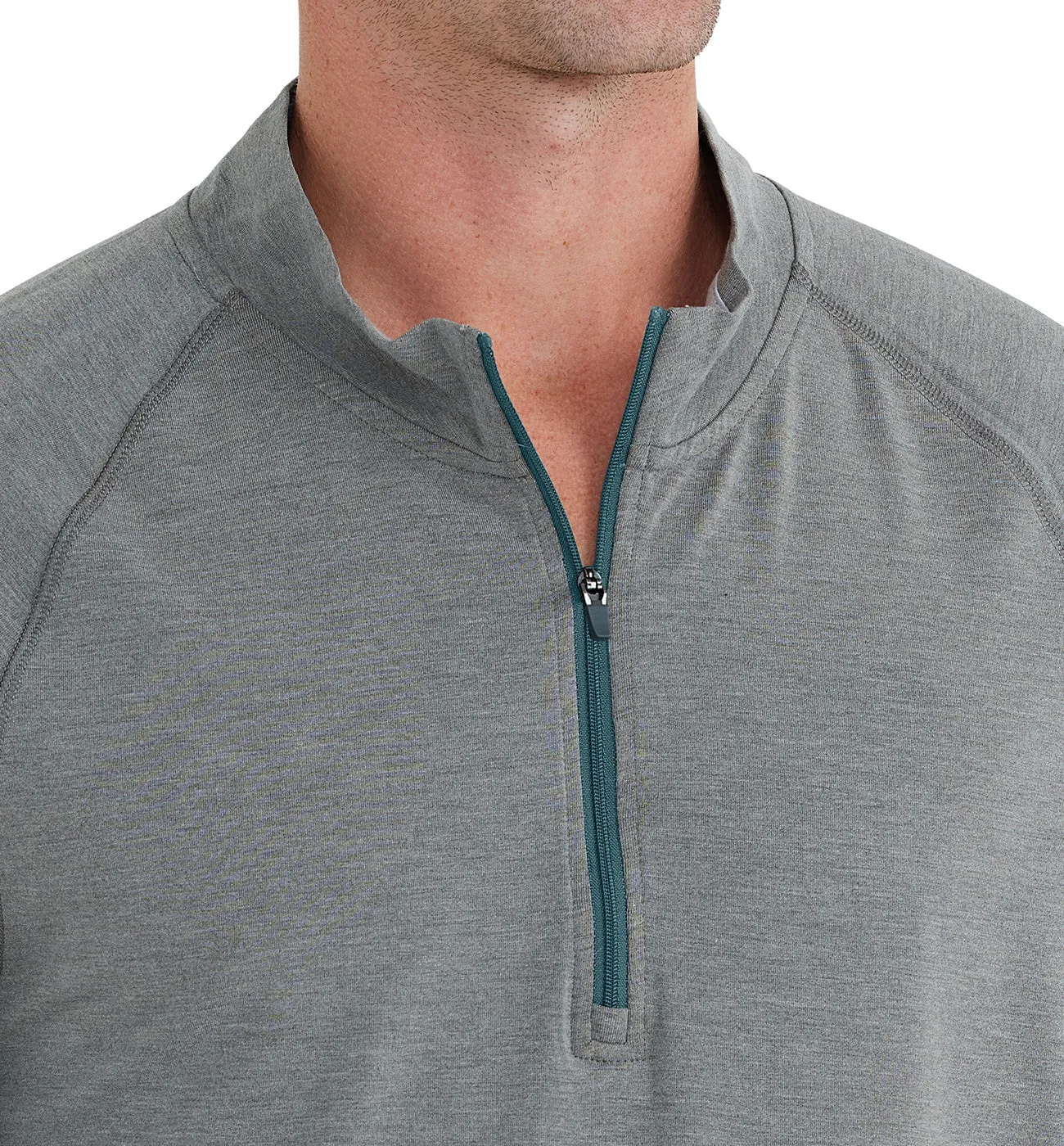 Men's Bamboo Flex Quarter Zip - Heather Graphite