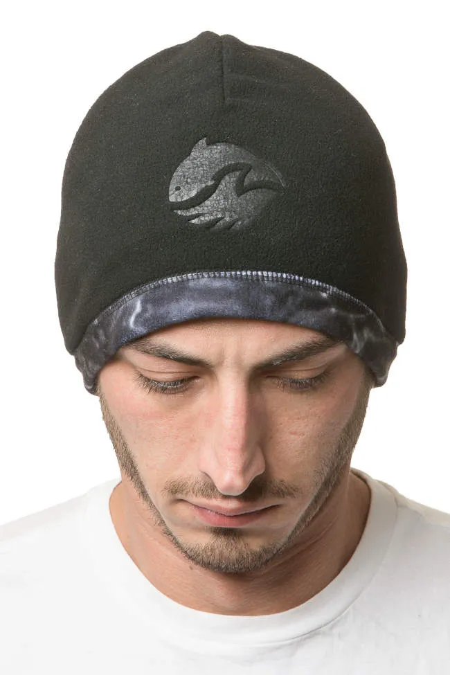 Mens Reversible Polar Fleece Beanie Winter Hat | Aqua Design