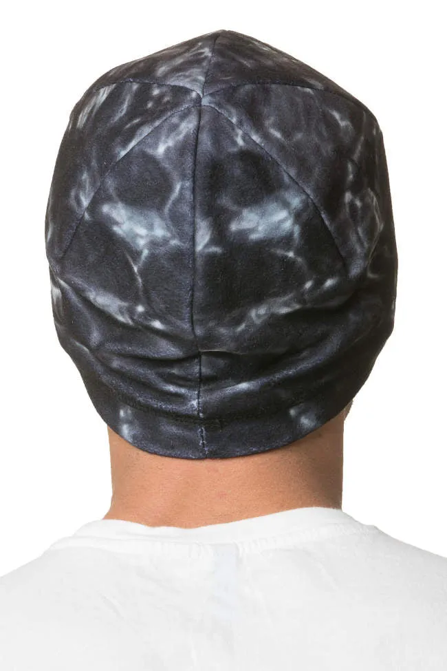 Mens Reversible Polar Fleece Beanie Winter Hat | Aqua Design