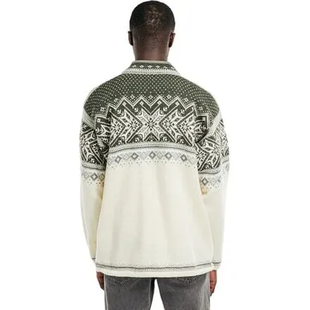 Men's Vail sweater Dale of Norway, color Off White/Dark Green/Grey