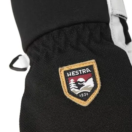 Military leather Patrol gloves for 3 fingers, men's Hestra, black