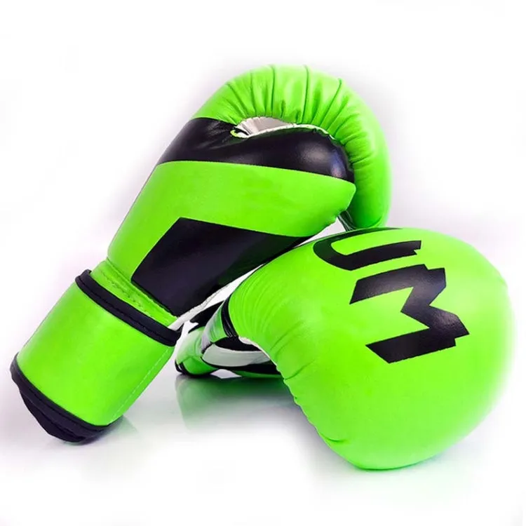 NW-036 Boxing Gloves Adult Professional Training Gloves Fighting Gloves Muay Thai Fighting Gloves, Size: 10oz(Fluorescent Green)