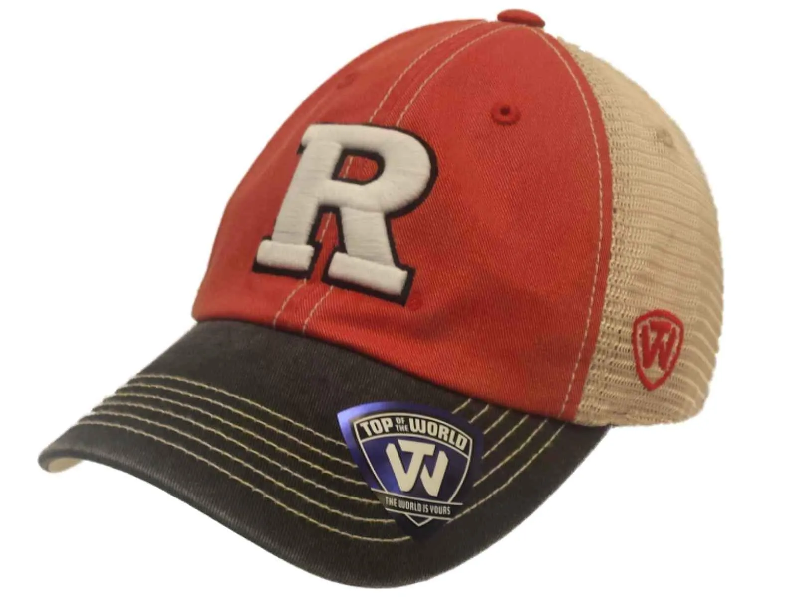 Rutgers Scarlet Knights TOW Red Black Offroad Adjustable Snapback Mesh Hat Cap