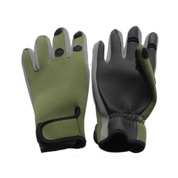 SKD-1102 Outdoor Bicycle Sports Fishing Gloves, Size: L(Green)