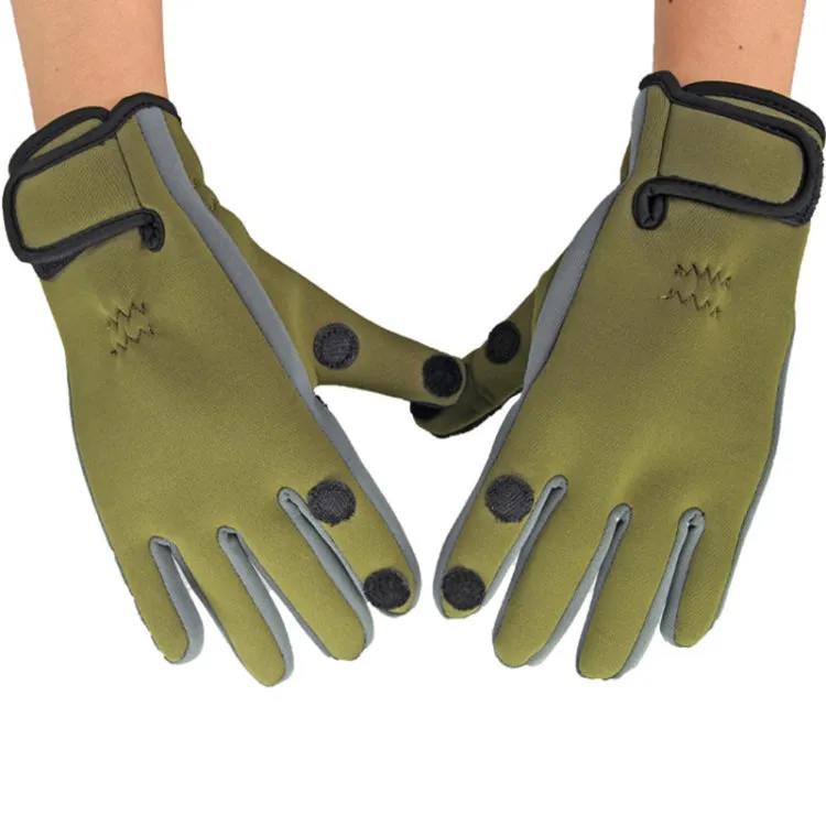 SKD-1102 Outdoor Bicycle Sports Fishing Gloves, Size: L(Green)