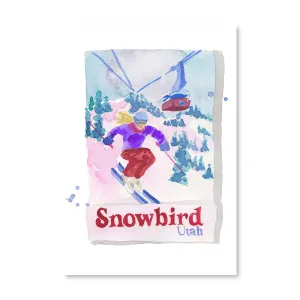 Snowbird Matchbook Illustration Print