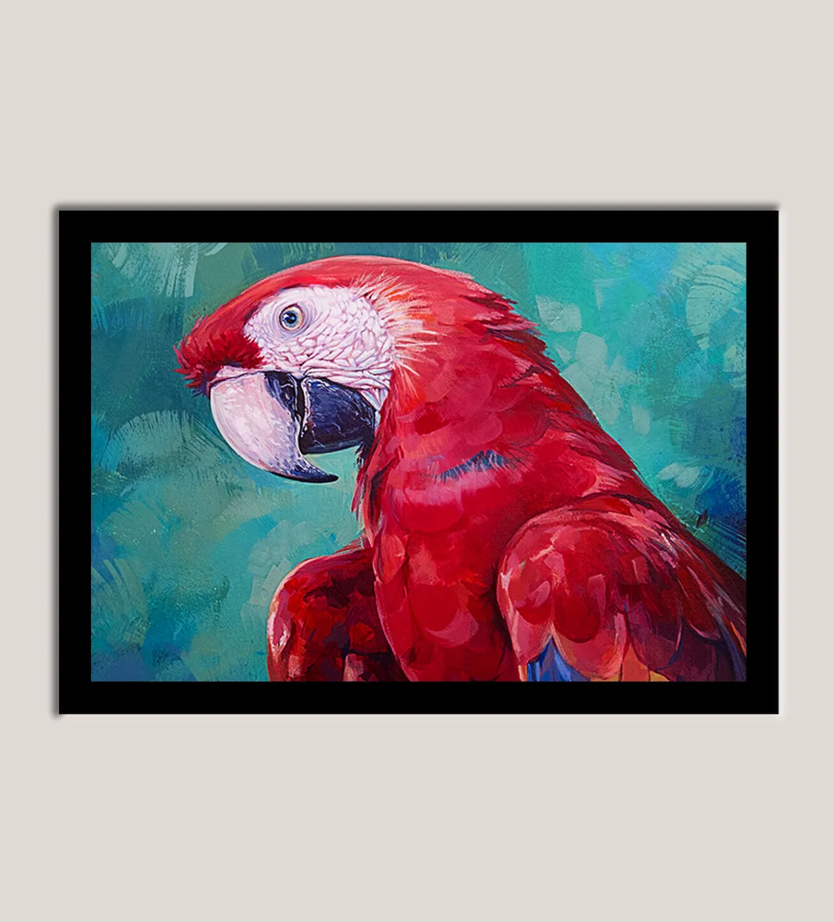 this captivating Scarlet Macaw wall painting