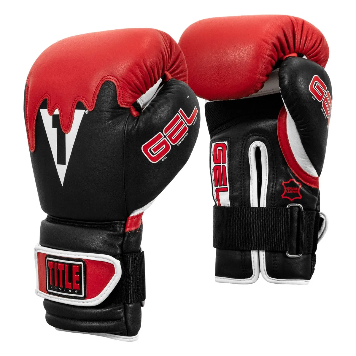 TITLE Boxing Gel Lava Leather Series Bag Gloves