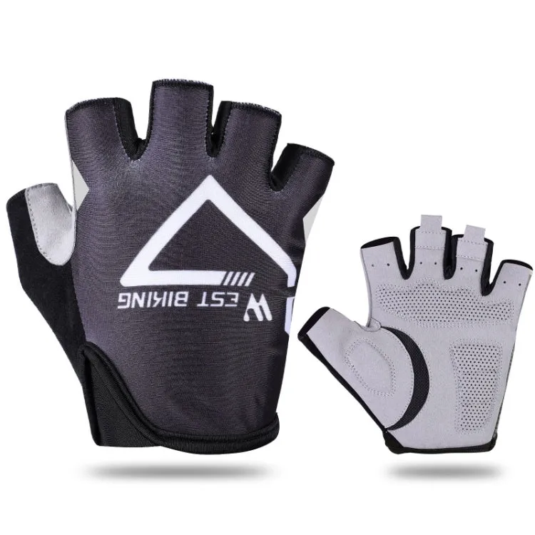 WEST BIKING YP0211215 Riding Gloves Summer Half Finger Breathable Outdoor Cycling Gloves, Size: XL(Black)