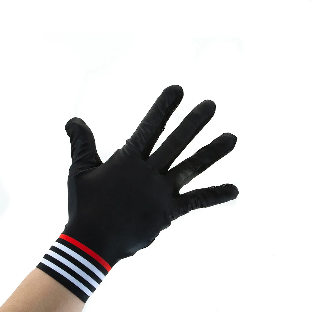 YKYW MTB Road Cycling Touch Screen Full Finger Gel Gloves Lycra Fabric Antiskid Rubber Wear-resistant Shockproof White